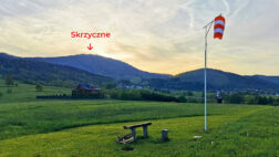 Lądowisko "Nad kościołem" w Lipowej od strony Lipowej